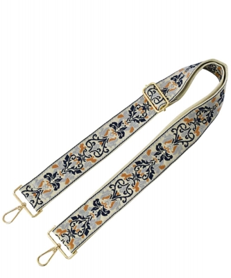 Wide Tribal Pattern Guitar Strap SS050V NAVY/BEIGE